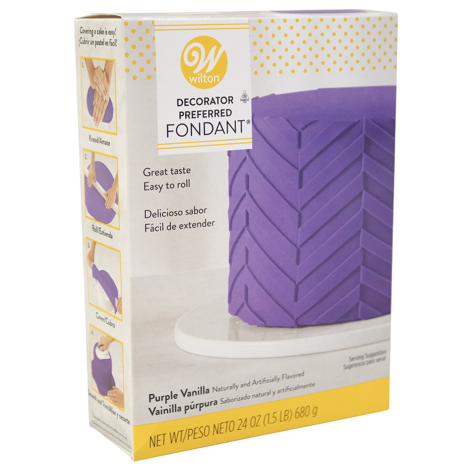 Wilton Decorator Preferred Fondant, Easy to Roll, Vanilla Flavored, Purple,  24-Ounce 