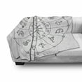 thumbnail image 3 of Astrology Soft Flannel Fleece Blanket, Sketchy Zodiacal Circle with Astrology Signs Aries Aquarius Pisces Lion Art, Cozy Plush for Indoor and Outdoor Use, 60" x 80", Black and White, by Ambesonne, 3 of 6