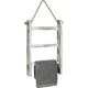 thumbnail image 5 of Estante de secado de escalera de toalla de mano para colgar en la pared de madera maciza, estante de almacenamiento de toallas de mano de 3 niveles con cuerda para colgar, 5 of 5