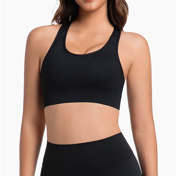 Purcolt Racerback Sports Bras for Women Seamless Padded Full Coverage High Impact Workout Yoga Gym Fitness Bras