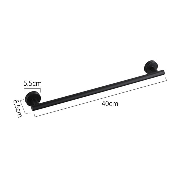 Toallero de acero inoxidable, barra para toallas, gancho para baño, toallero negro, aro para toallas de baño