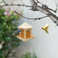 thumbnail image 6 of sruoe Bird Feeder, Hanging Bird Feeders Outdoor, Bird Houses and Feeders, Decoration Wild Platform Feeders for Outside, Garden, Patio, Yard, Deck, Wood, 6 of 6