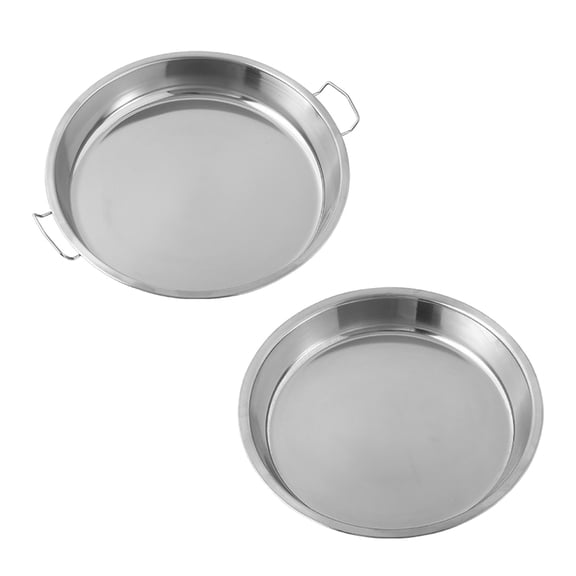 Pack of 2 Stainless Steel Steaming Tray Set Rice Cake Moulds Liangpi Making Molds Round Kitchen Tool Dishwasher Safe