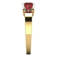 thumbnail image 3 of Solitaire Engagement Ring for Women - 1.06ct Natural Garnet in 14K Yellow/White Gold Promise Ring, 3 of 6