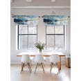 thumbnail image 3 of Blue Oil Painting Kitchen Curtain Valances for Windows Farmhouse Short Curtains, Modern Marble Art Abstract Rod Pocket Valance Curtain for Bedroom Cafe Living Room 56"x16", 3 of 8