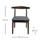 thumbnail image 2 of Ilios Innova | Paquete de 2 Sillas Nordico de Comedor, Estructura de Madera de Caucho Color Nogal, Asiento Tapizado en Gris, Estilo Mid Century Moderno, 2 of 9