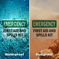 thumbnail image 5 of (2 Pack) First Aid And Spills Kit OSHA Emergency Sign 10 Inch X 7 Inch Vinyl Label Decal Sticker Weather Resistant, UV Protected for Workplace, Business, and Construction Site, Made in, 5 of 7
