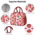 thumbnail image 4 of Reusable Strawberry Lnsulated Lunch Bag for Women & Men-Leakproof Water-Resistant Cooler Tote,Large Capacity(10.6x8.7x6.3in)for Work,Office,Travel,Picnic,Beach., 4 of 7