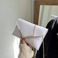 thumbnail image 3 of Bolso tipo sobre Likrtyny Plisado Bolso Noche Bandolera con Cadena Blanco, 3 of 9