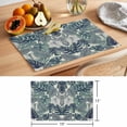 thumbnail image 6 of Green Leaves Placemats Set of 6 Summer Botanical Tropical Palm Plant Place Mats Indoor Wipeable Table Mats Washable Cloth Dining Table Placemats for Kitchen Holiday Party Home Decor 13x19 Inch, 6 of 9