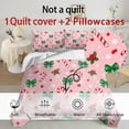 thumbnail image 4 of Yspwyqan Pink Christmas 3 Piece Comforter Set Twin XL, Soft All Season Candy Cane Bow Bedding Set with 1 Comforter 2 Pillow Shams for Girls Room Holiday Decor, 4 of 7