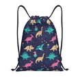 thumbnail image 1 of Saiise Cartoon Dinosaur Pattern Sports Drawstring Backpack - String Swim Gym Bag with Wet Proof Pocket for Women&Men-Small, 1 of 6