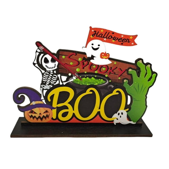 simhoa Halloween Wood Sign Door Decoration Plaque sign styleF