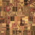 thumbnail image 1 of Ahgly Company Indoor Square Patchwork Brown Transitional Area Rugs, 3' Square, 1 of 4