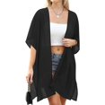 thumbnail image 3 of JuneFish Women Beach Kimono Swimsuit Bathing Suit Cover Up Swimwear Sheer Chiffon Cardigan Tops, 3 of 8