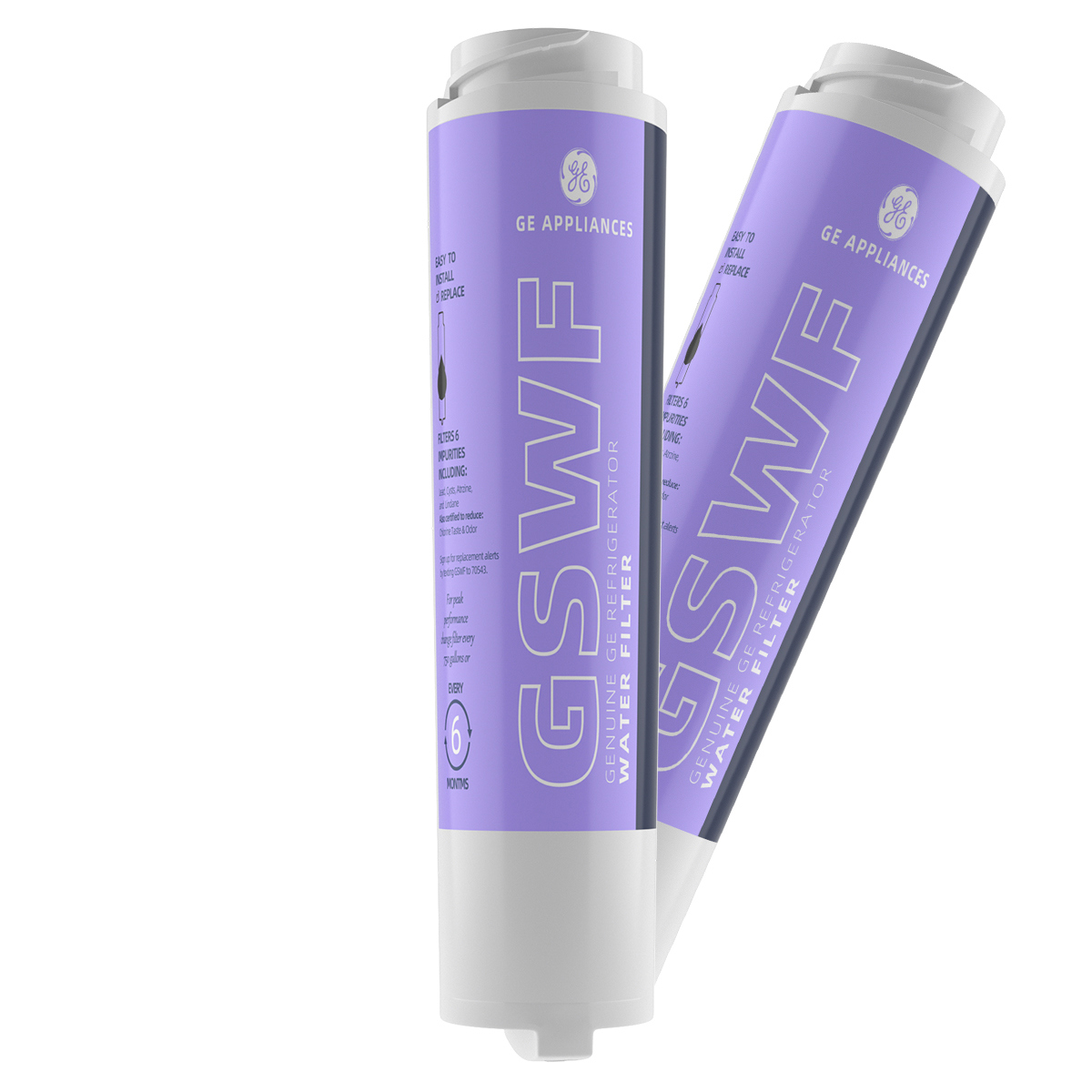 2 PCS GSWF Refrigerator Water Filter, Replacement for GSWF Smart Water