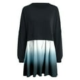 thumbnail image 3 of TJAZFJPA Robe pour Femmes Mode Féminine Robe Chandail en Molleton Surdimensionnée Manches Longues Col Rond Pull Hauts Coupe Décontractée Chandails en Molleton Mini Robe Robe pour Femmes Manches Longues Robe Noire, 3 of 4