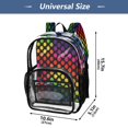 thumbnail image 4 of Iauyy Clear Backpack Heavy Duty PVC Transparent Backpack for College Workplace, The Presented Colorful Dots, 4 of 8