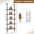 thumbnail image 3 of Gymax 2 PCS 5 Tier Ladder Shelf 71'' Wall-Mounted Bookshelf Display Storage Organizer, 3 of 9
