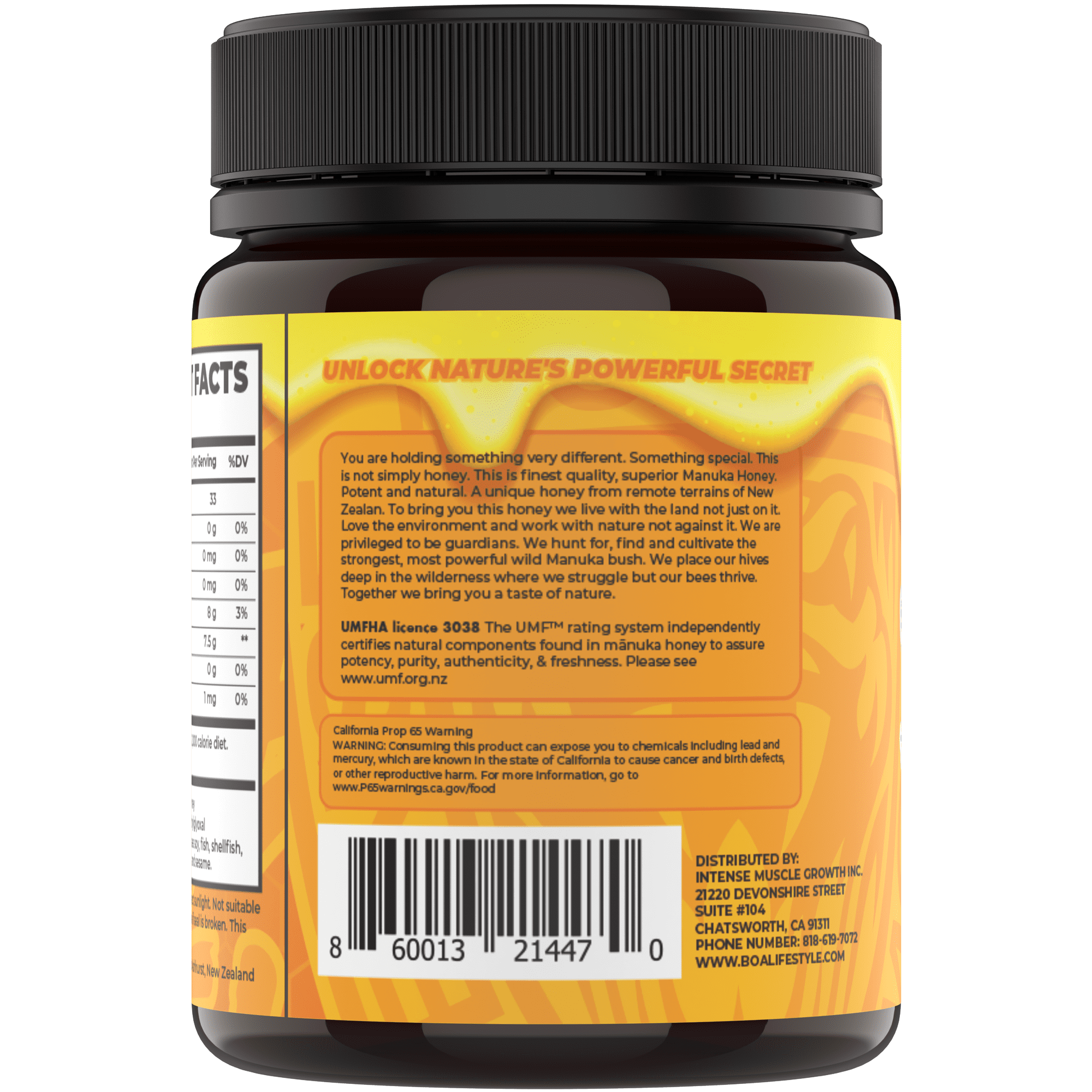 BOA Manuka Honey Grade 20+ (MGO 829+) – 100% Pure New Zealand Honey – Premium Raw Honey – 250g (8.8 oz)