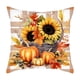 thumbnail image 2 of Funda de Almohada de Calabaza y Girasol de Acción de Gracias con Paisaje Nocturno de Calabaza, 45 X 45 Cm, 2 of 6