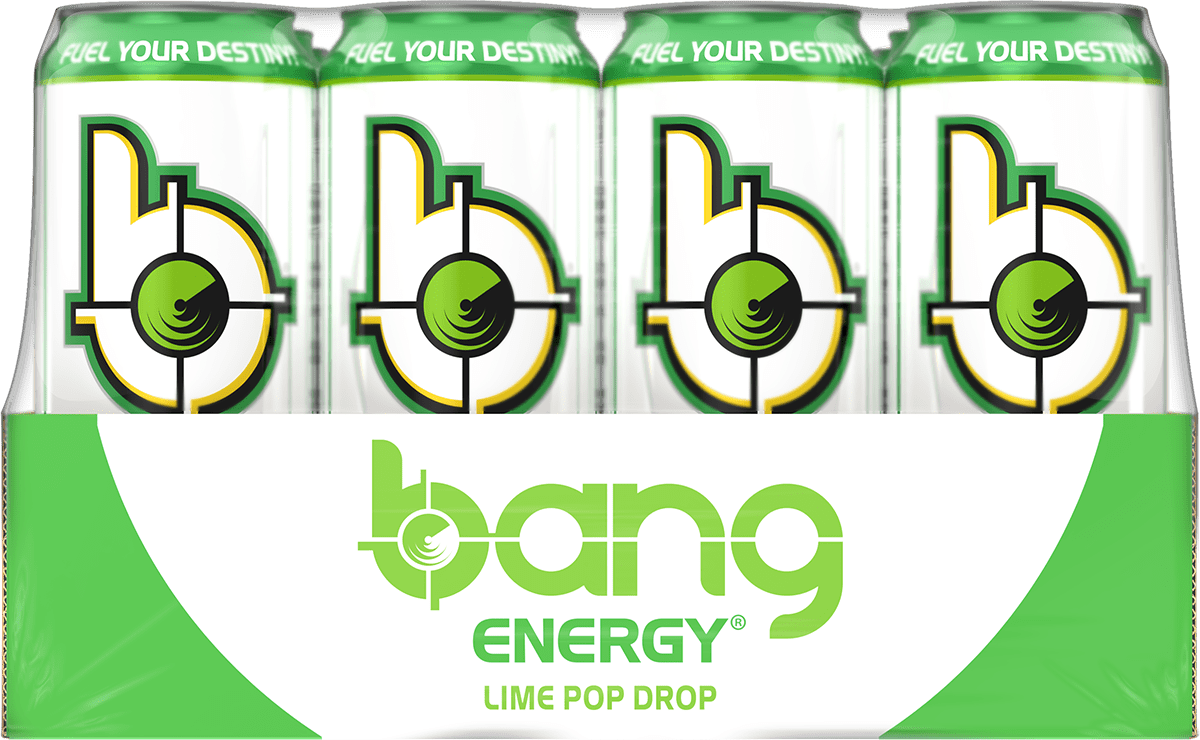 Bang Energy Drink, Lime Pop Drop, 16 fl oz, 12 Cans