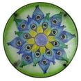 thumbnail image 3 of Northlight Peacock Flower Tail Glass Patio Side Table - 19", 3 of 4