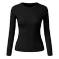 thumbnail image 4 of Thermal Shirts for Women Long Sleeve Crew Neck Tees Undershirts Fitted Tops Fall Tops Clothes for Women, 4 of 4