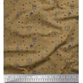 thumbnail image 1 of Soimoi Brown Georgette Viscose Fabric Infographics Education Theme Fabric Prints By Yard 42 Inch Wide, 1 of 3