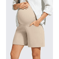 thumbnail image 3 of G4Free ShiftReady Maternity Work Shorts with Pockets Over The Belly Pregnancy Summer Office Clothes, 3 of 8