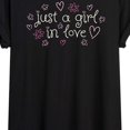 thumbnail image 3 of Instant Message - Just a Girl in Love Oversized Graphic T-Shirt, 3 of 6