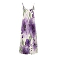 thumbnail image 5 of Nmnitkp Women's Summer Maxi Dress Casual V-Neck Sleeveless Bohemian Spaghetti Strap Floral Long Maxi Dress with Pockets S-2XL, 5 of 5