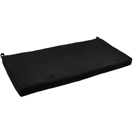 

42 x 19 in. Solid Microsuede Loveseat Cushion Black