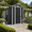 4x6FTBlack, variant on 6x4FT Shed, Outdoor Storage Shed with Floor & Window, Large Patio Plastic Tool Shed Patio Cabinet for Garden Yard, Lockable Bike Shed with Padlock, as Pet Home Trash Can Storage