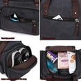 thumbnail image 4 of Canvas Travel Bags, Large-Capacity Handbag Shoulder Bag Men Weekender Sports Bag Women Travel Bag With 2 Side Pockets For Extensions, 4 of 7