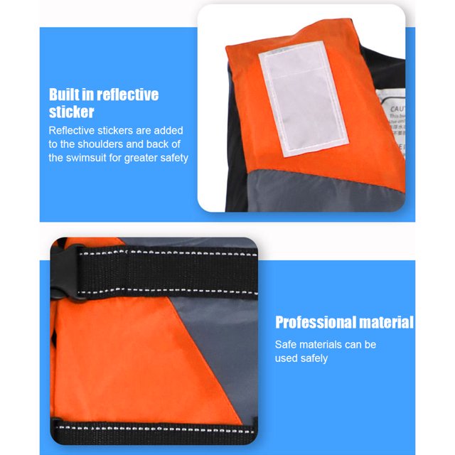 Natación Canotaje Pesca Chaleco de seguridad Adultos Chaleco salvavidas reflectante (Naranja) Likrtyny Para estrenar
