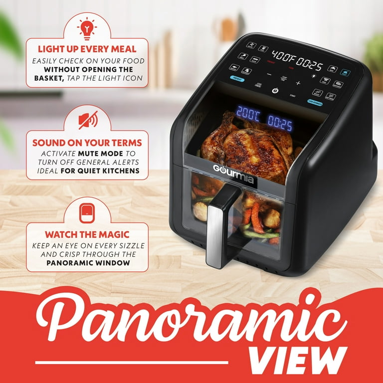 Gourmia Panorama 7-QT Digital Air Fryer with Panoramic View
