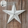 thumbnail image 2 of VHC Brands Patriotic Faceted Metal Star White Wall Hanging 12x12, Independence Day Decor, American Star Design, Distressed Appearance Metal Wall Hanging, Star Shape, Country, Matte White, 2 of 6