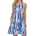 thumbnail image 1 of Vestido de verano para mujer, camiseta floral de playa, vestido sin mangas, bolsillo, casual, suelto, vestido XL, 1 of 4