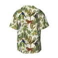 thumbnail image 6 of Lsque Jungle Animals print Men's Cuban Collar Short Sleeve Shirt Summer Beachwear Casual Button Down Fashionable Vacation Leisure Shirt-3X-Large, 6 of 7