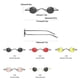 thumbnail image 3 of Gafas de sol Retro Qarigey para hombre y mujer, montura de Metal, antirreflectantes, estilo Hip Hop, estilo Punk, Lentes Amarillo negro, 3 of 6