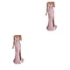 thumbnail image 4 of Guardurnaity Vestido de noche Traje de fiesta Ropa festiva Apagado Brillo Cóctel Fino Lavable Exquisito Hermoso Vestidos de baile Rosa Rosa S 2piezas, 4 of 6