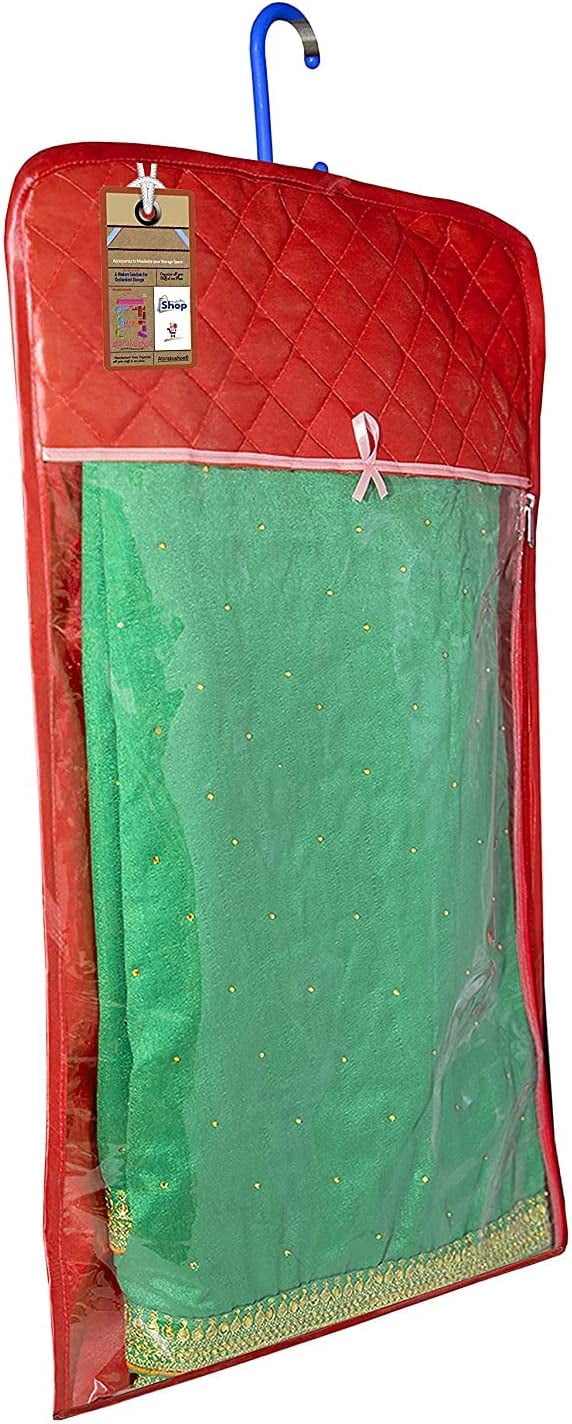 atorakushon 30'' Hanging Garment Suit Bags Storage Clothes Cover with Clear Window Zipper Closet for Tuxedos Shirts Fur Coats Pack of 18 Maroon