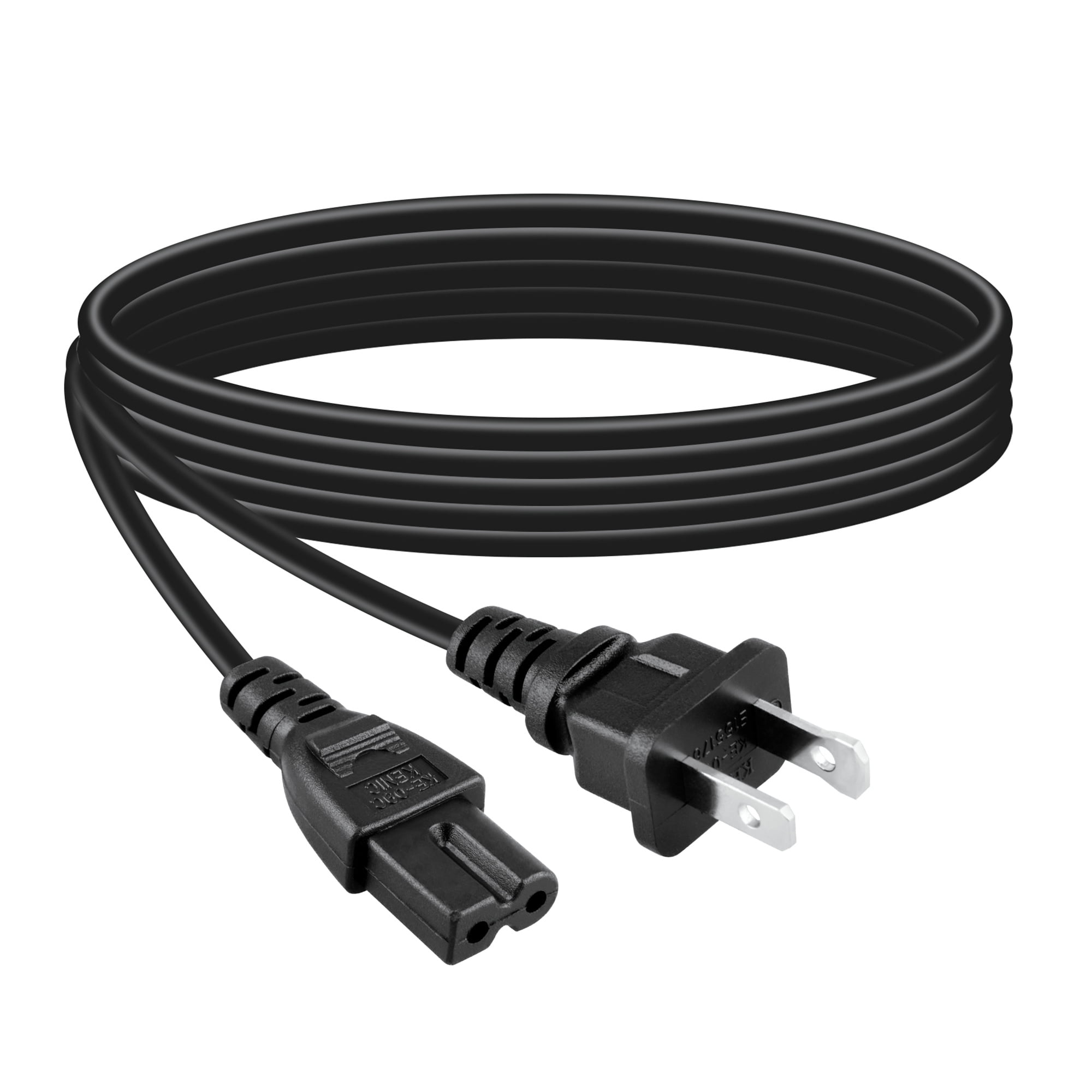 KONKIN BOO 6ft 2-Prong Power Cable Cord Replacement For JVC