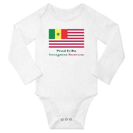 

Proud to be Senegalese American Baby Long Slevve Bodysuits Unisex Gifts (White 6-12 Months)