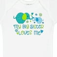 thumbnail image 4 of Inktastic My Big Sister Loves Me Cute Elephants Boys or Girls Baby Bodysuit, 4 of 5