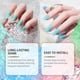thumbnail image 3 of Semi Cured Gel Nail Strips, Works with Any Nail Lamps, Long Lasting, Easy to Apply & Remove, Includes 1 Prep Pads, Nail File & Wooden Stick, 3 of 5