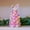 pink, variant on Ceramic Easter Bunny Tree 7.68 inch Lighted Topiary with Colorful LED Easter Decorations for Home Indoor Bedroom Office Decor Tabletop & Spring Easter Holiday Decor Gifts