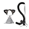 thumbnail image 1 of Juego de orejas y cola de gato | Diadema de orejas de gato peludo con cola | Accesorios para disfraz de gato de fiesta de Halloween MFZFUKR CPB-SSW2290-1, 1 of 5