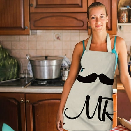 

Chiccall Home & Kitchen Supplies 1pc Parent Adult The Family Kitchen Lovely Print Linen Family Aprons Holiday Christmas Valentines Gifts for Her Women Mom Friend Family